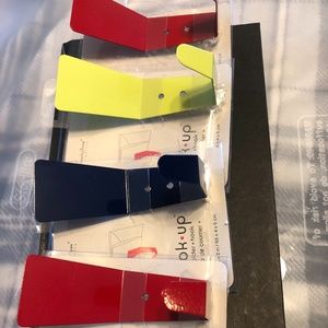 Three by three brand New  Multi purpose hooks red blue and green